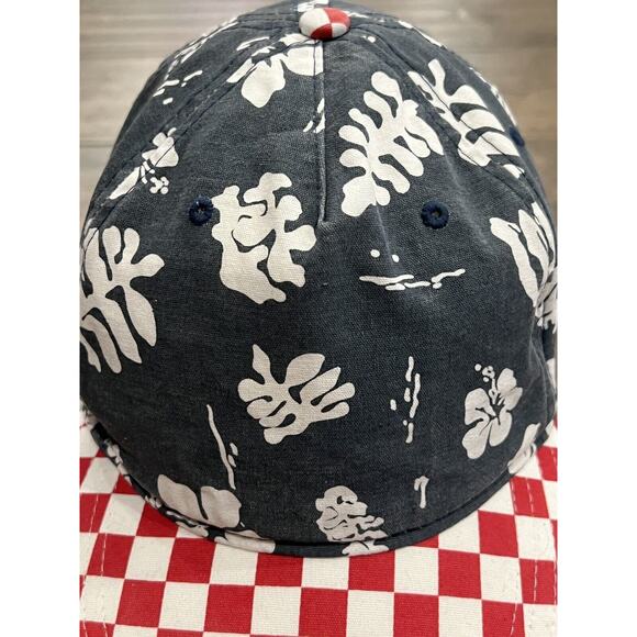 Vans Off the Wall Mens Checkerboard Brim Leaf Print Adjustable Snapback Hat Cap - Picture 3 of 9